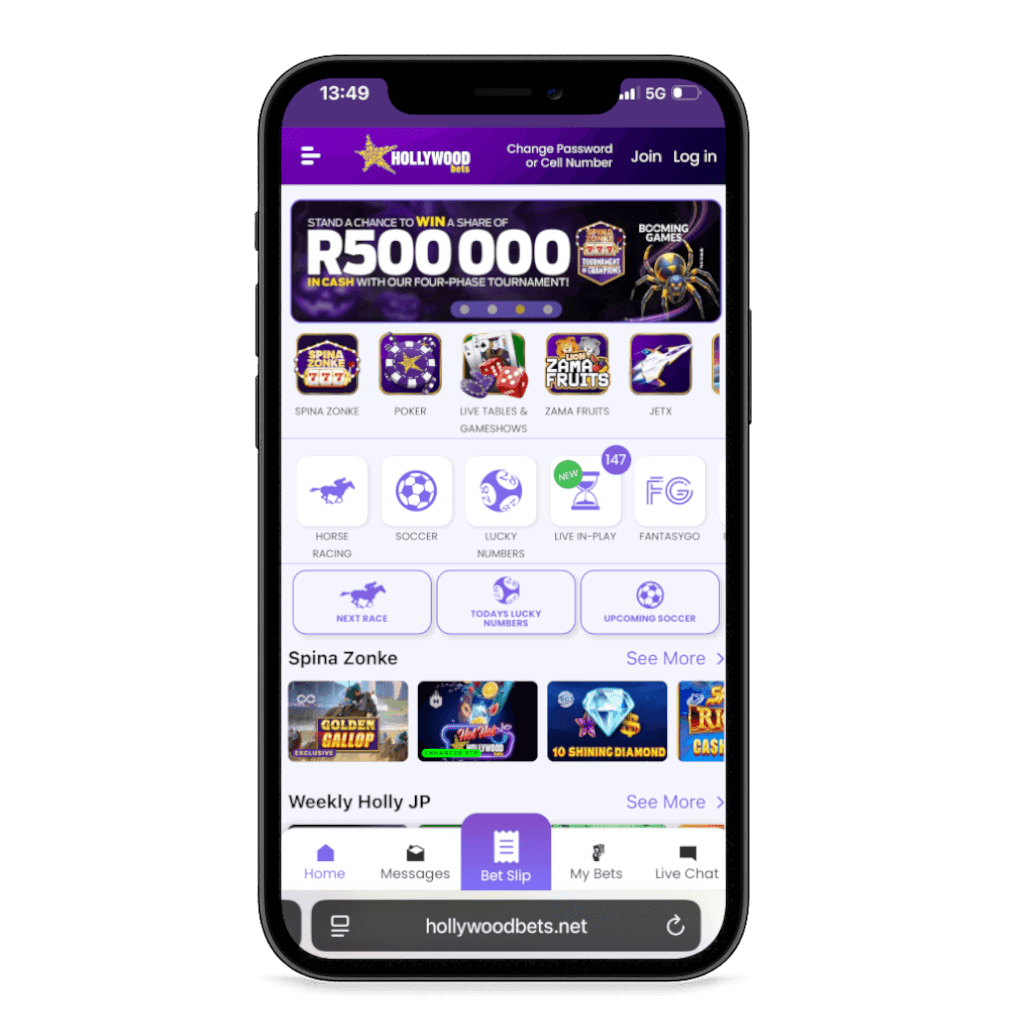 Hollywood Bets South Africa mobile view