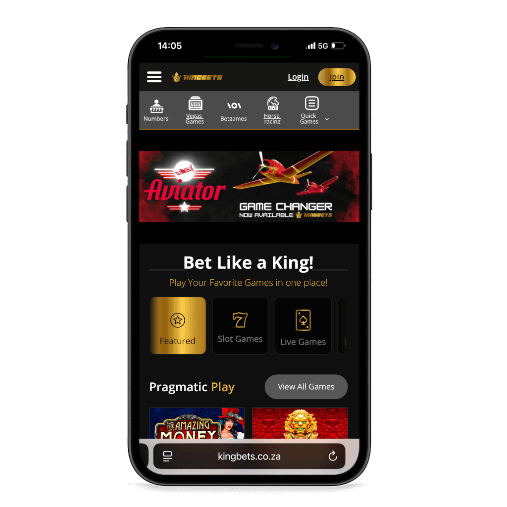 Kingbets South Africa mobile view