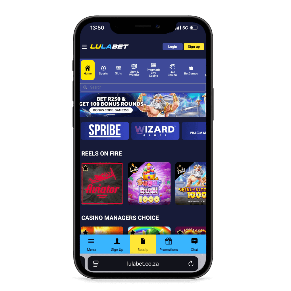 Lulabet South Africa mobile view