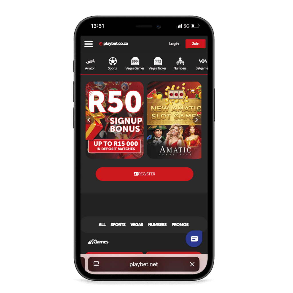 Playbet South Africa mobile view