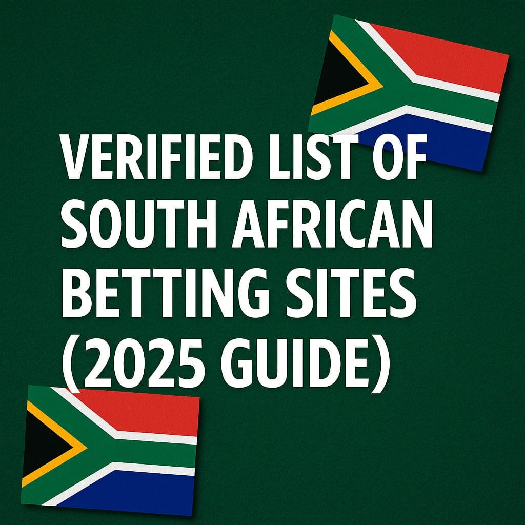List of South African Betting Sites displayed with legal icons, mobile phones, and country flag elements – focus keyword South African betting sites