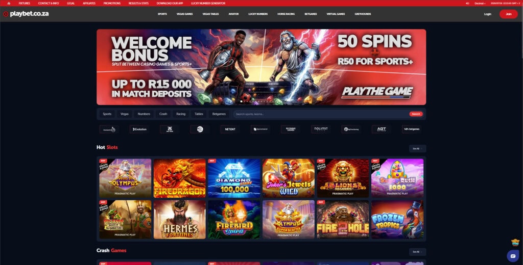 Playbet South Africa review homepage preview