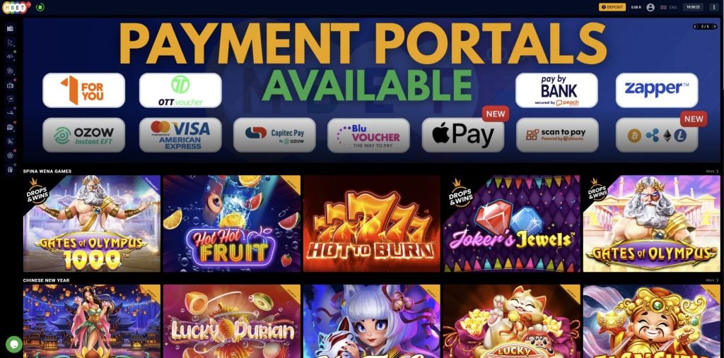 Mbet South Africa desktop experience preview