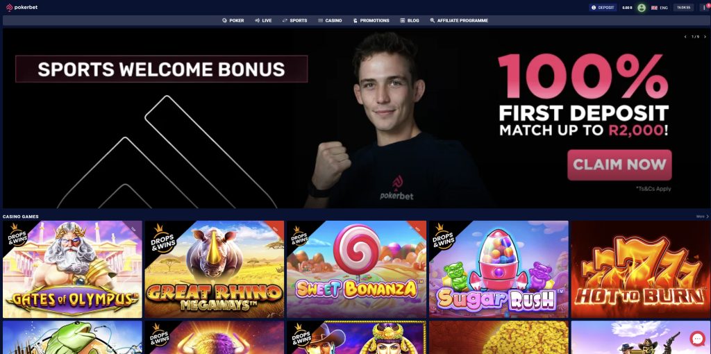 Pokerbet South Africa review desktop view example