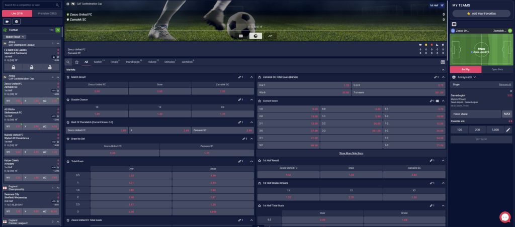 Pokerbet South Africa review live betting interface example