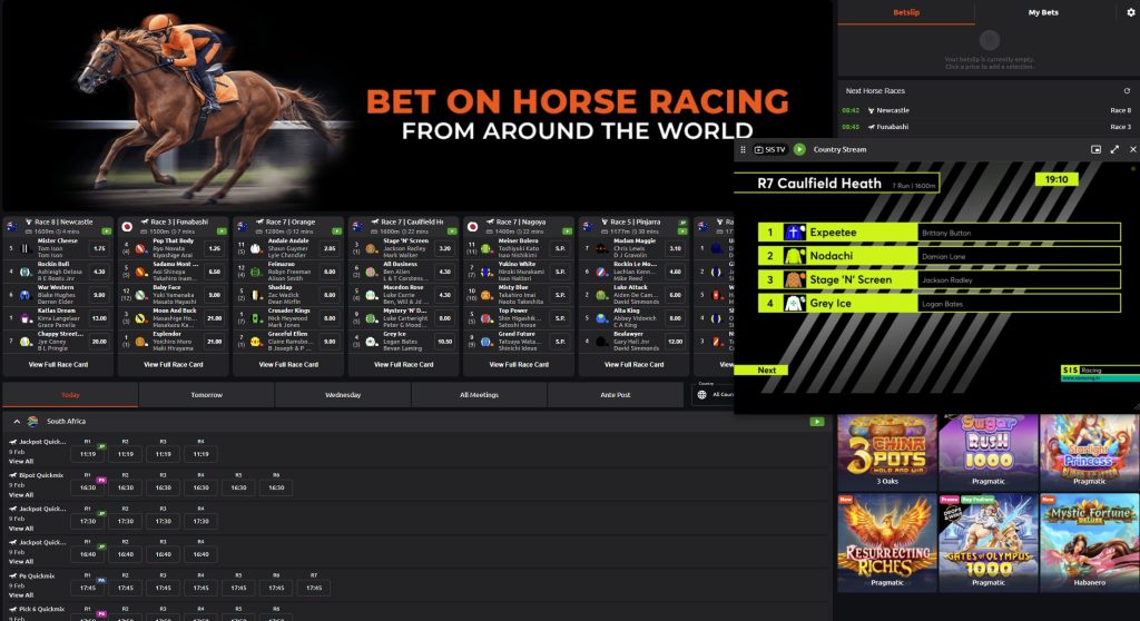World Sports Betting South Africa review horse racing example