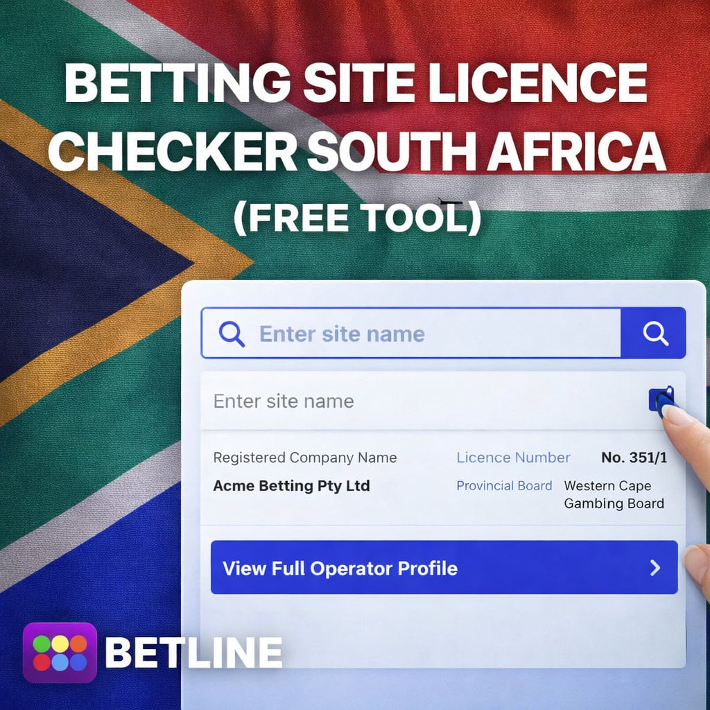 Betting site licence checker south africa tool in front of a south african flag