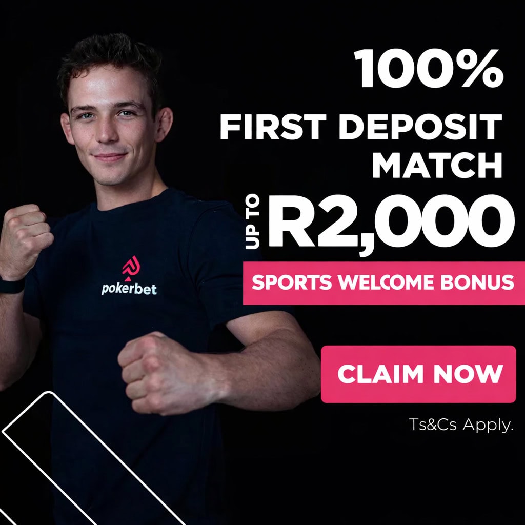 pokerbet welcome bonus south africa featuring fighter standing in fighting pose