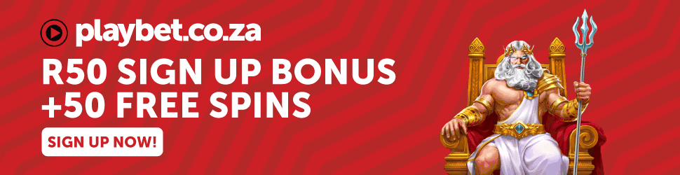 Playbet South Africa reels and games animated banner ad