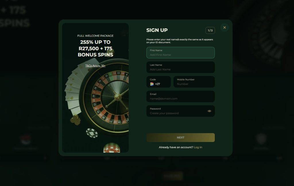 onebet south africa review  registration form example