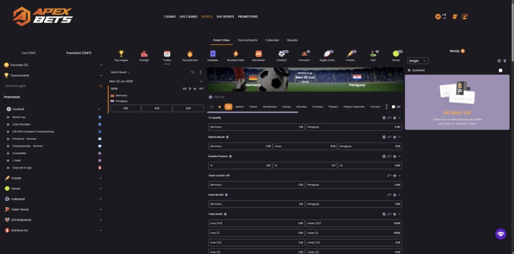 Apexbets south africa review sportsbook showcase
