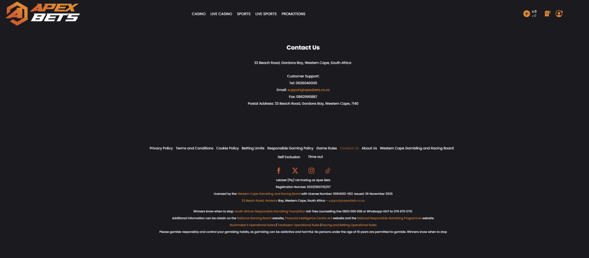 Apexbets south africa review customer support showcase