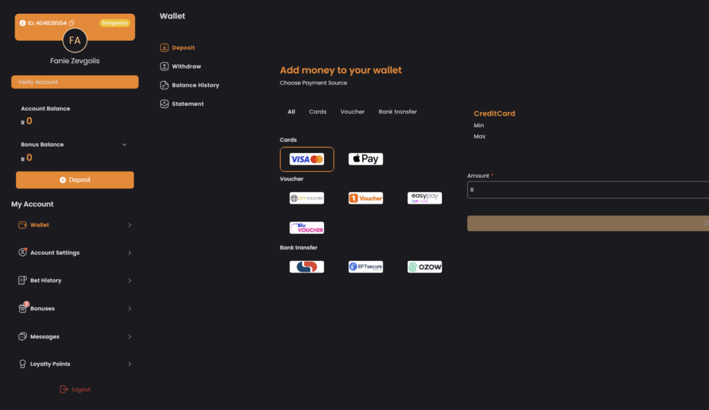 apexbets south africa review payment method showcase
