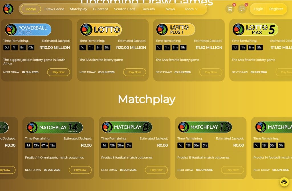 new national lottery website south africa games preview