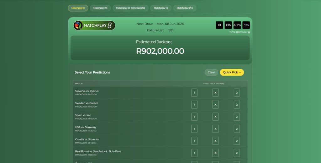 new national lottery website match-play preview