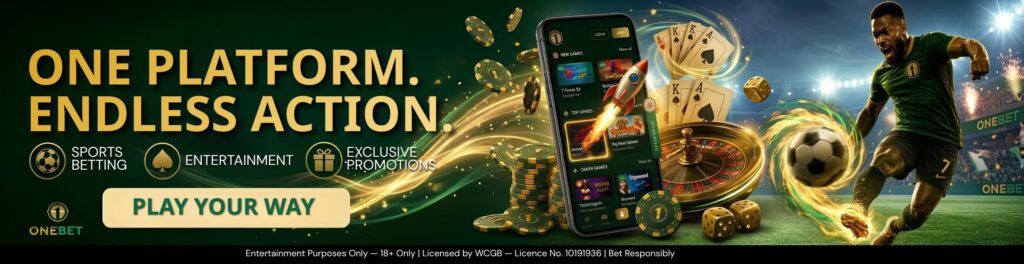 One bet south africa sign up banner