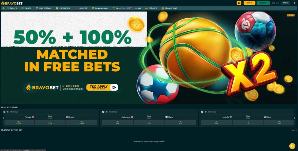 Bravobet South Africa desktop preview