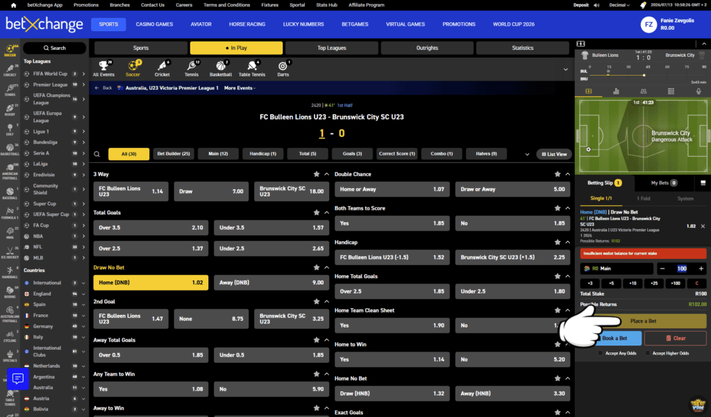 how to place a live bet step 7 place your live bet