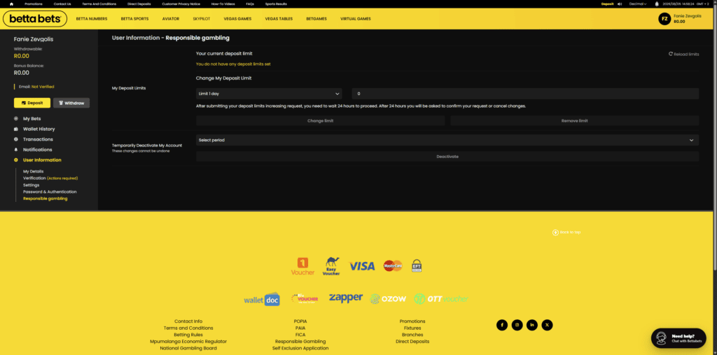 Bettabets South Africa review responsible gambling preview