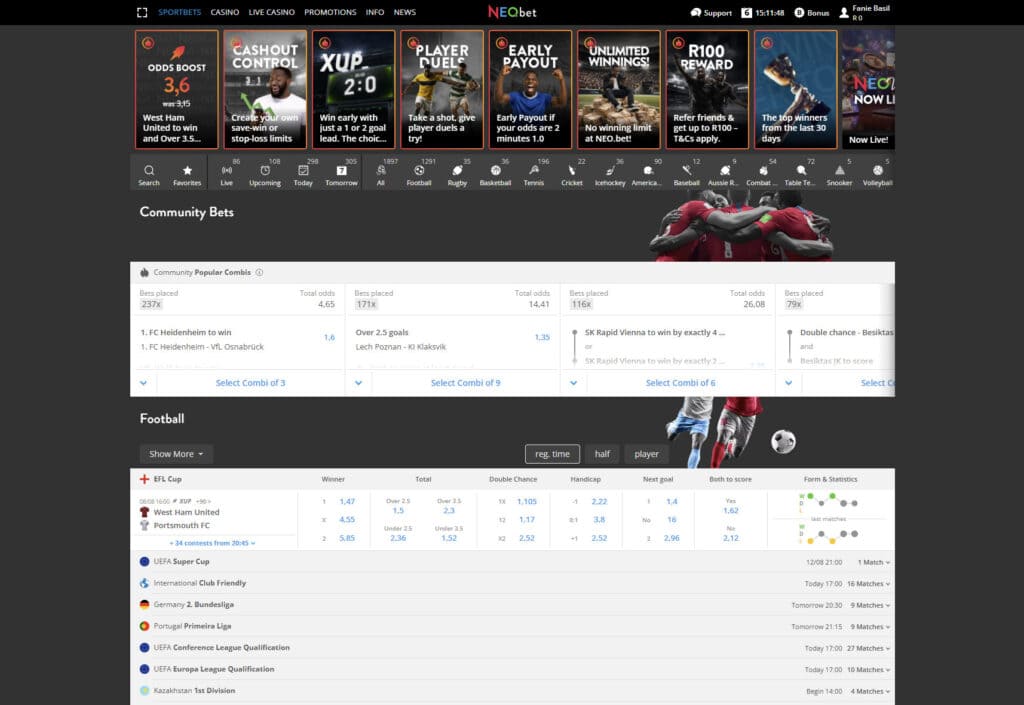 NEObet South Africa review sportsbook preview