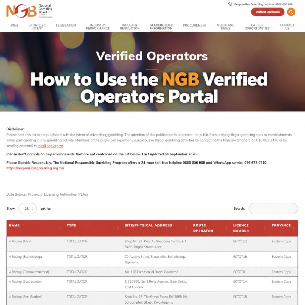 How to Use the National Gambling Board Verified Operators Portal